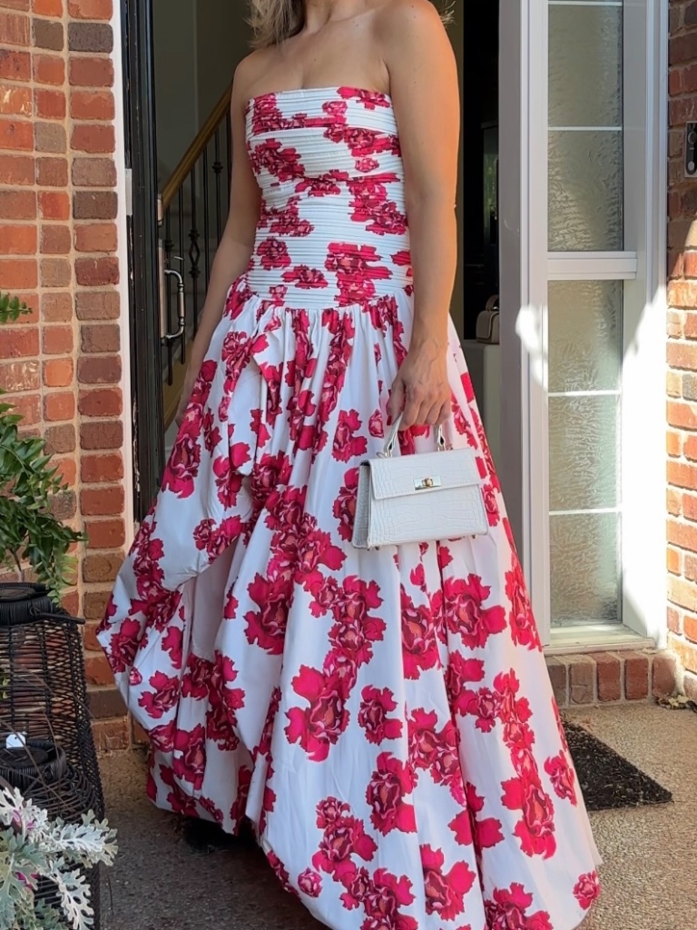 New without tags - Strapless high low floral maxi dress
